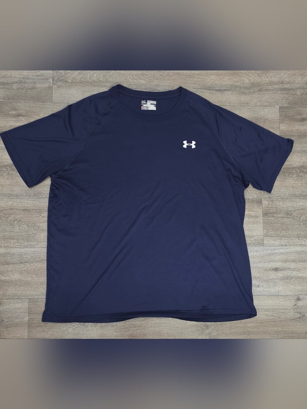 Under Armour Men's Navy Blue Short-Sleeve Performance Top-Size 2XL